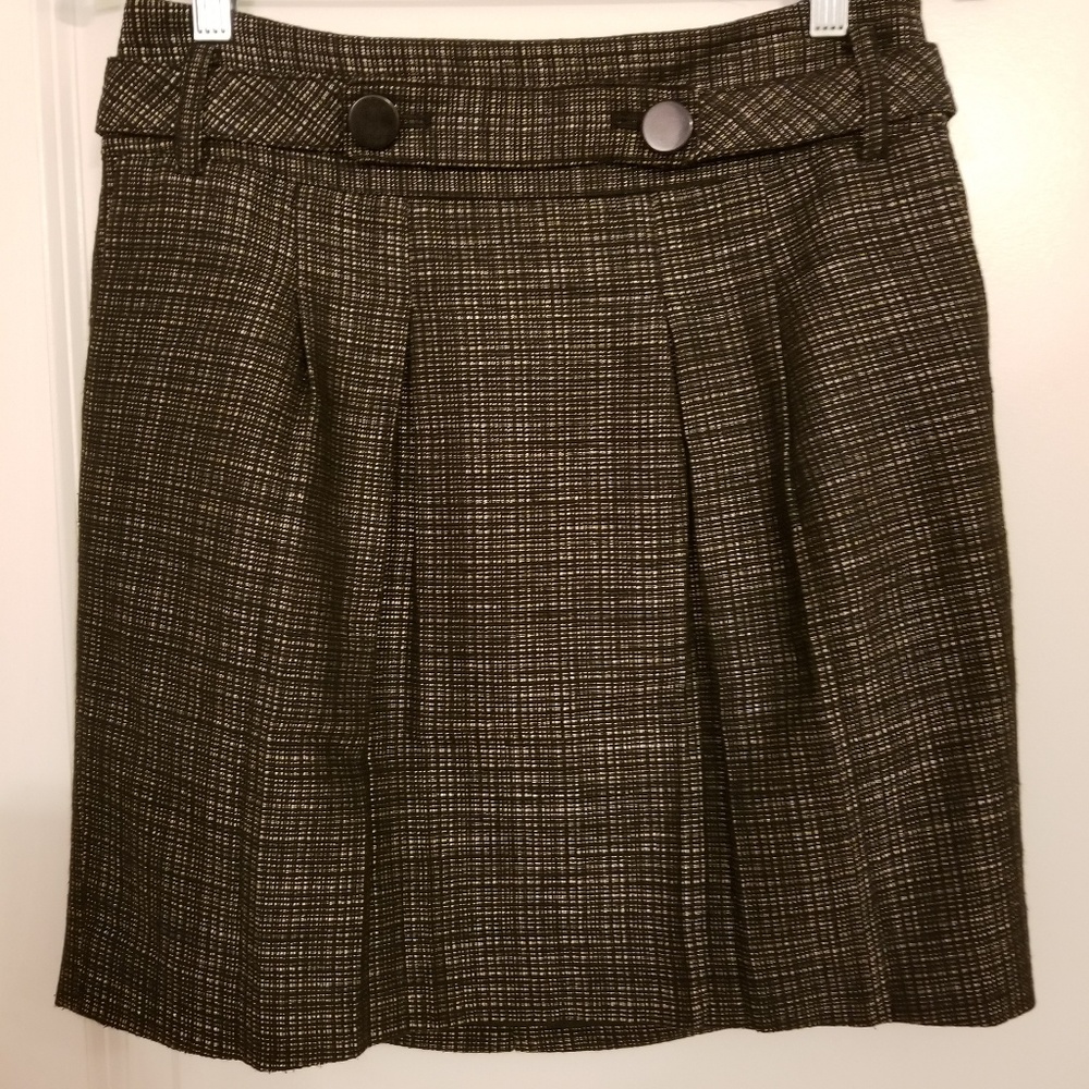 Ann Taylor Women skirt with pleats buttons